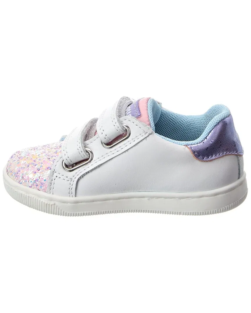 Детские кроссовки кожаные на липучке Naturino Falcotto Kiner Low Leather Sneaker, White — фото 2
