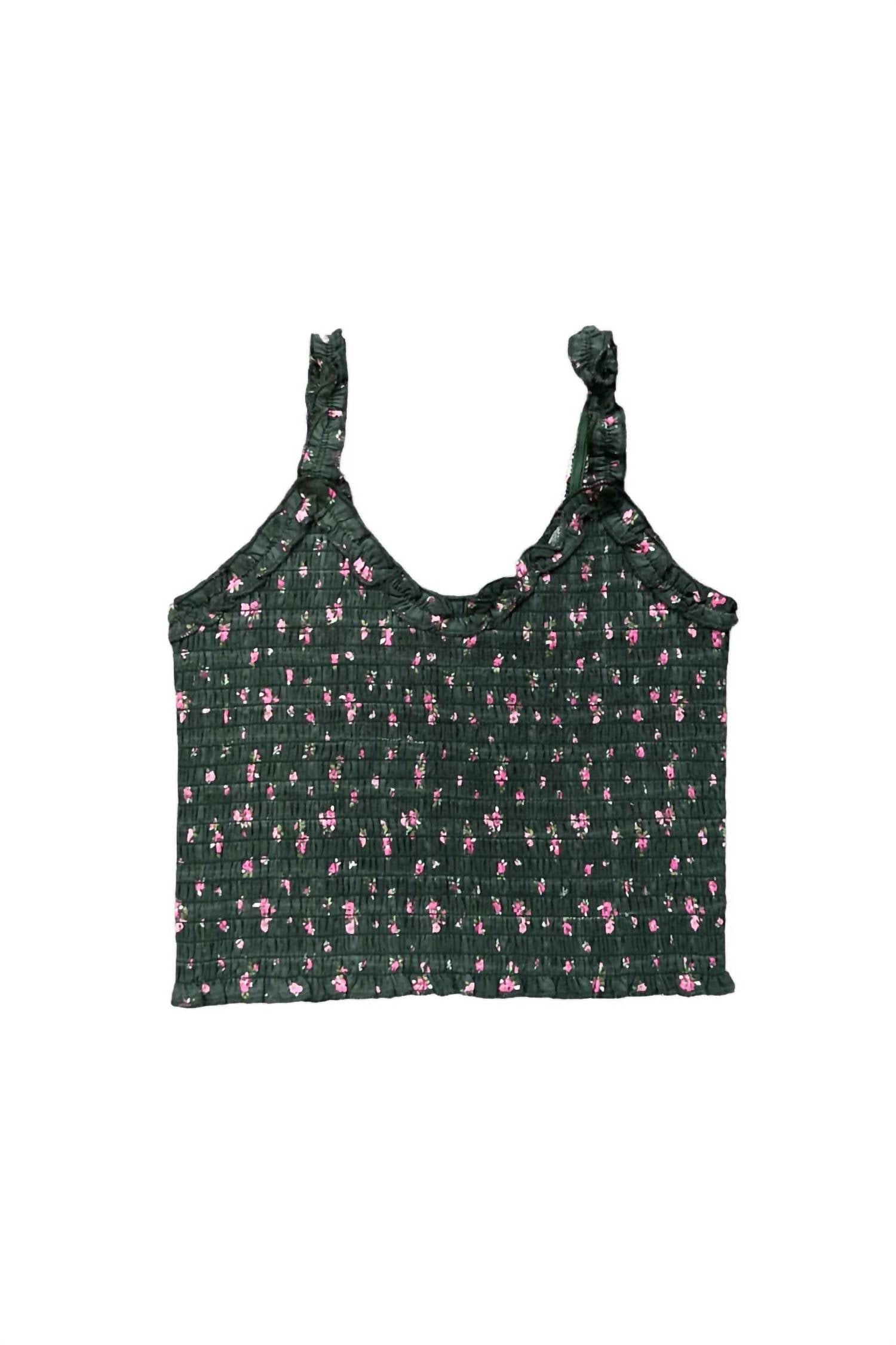 

Топ Shari для девочек с присборенным лифом в сосновом цветочном стиле Katiejnyc, Pine Floral