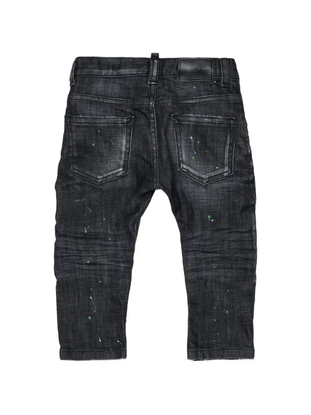 Джинсы с эффектом пертости Dsquared2 Kids, черный — фото 2