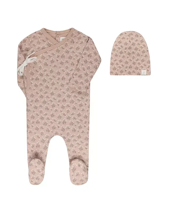 Детский комплект из футера с цветочным принтом Blooms Collection Ely'S & Co., розовый