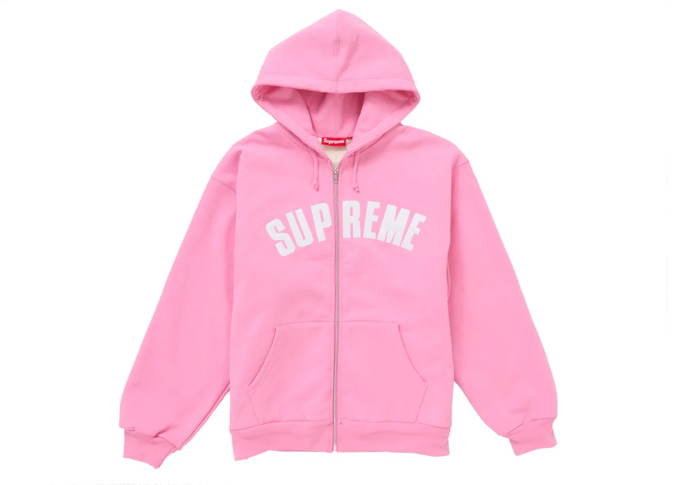 Мужская худи на молнии с капюшоном утепленная Arc Thermal Zip Up Hooded Sweatshirt Supreme, Pink