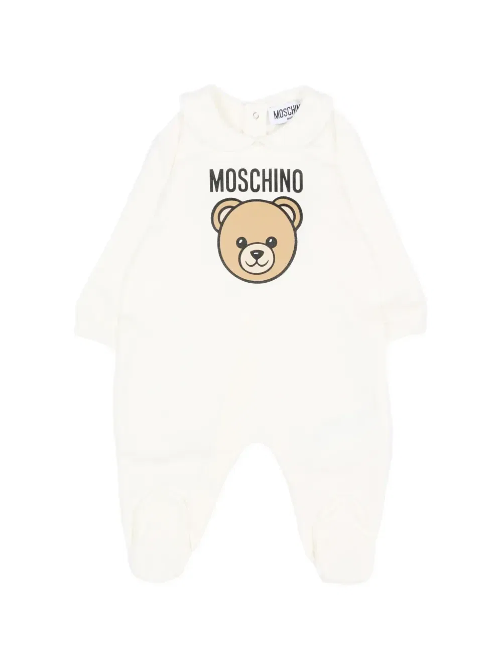 Комплект с логотипом в виде медведя Тедди Moschino Kids, бежевый — фото 2