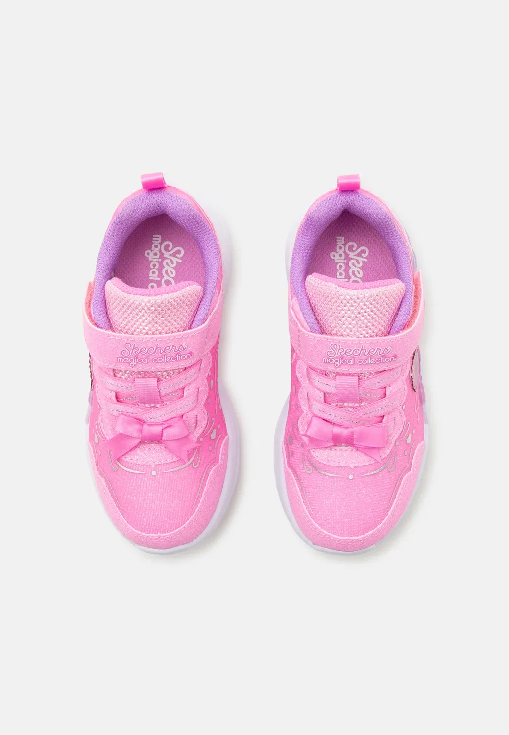 Шаги маленькой принцессы - детские туфельки Skechers, Pink — фото 4