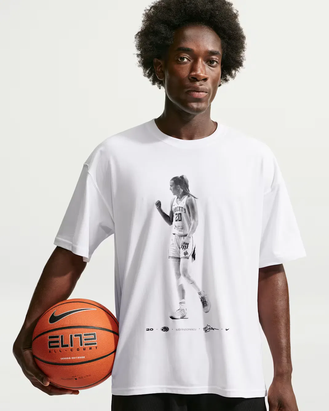 Баскетбольная футболка Nike Dri-FIT Sabrina, White — фото 3