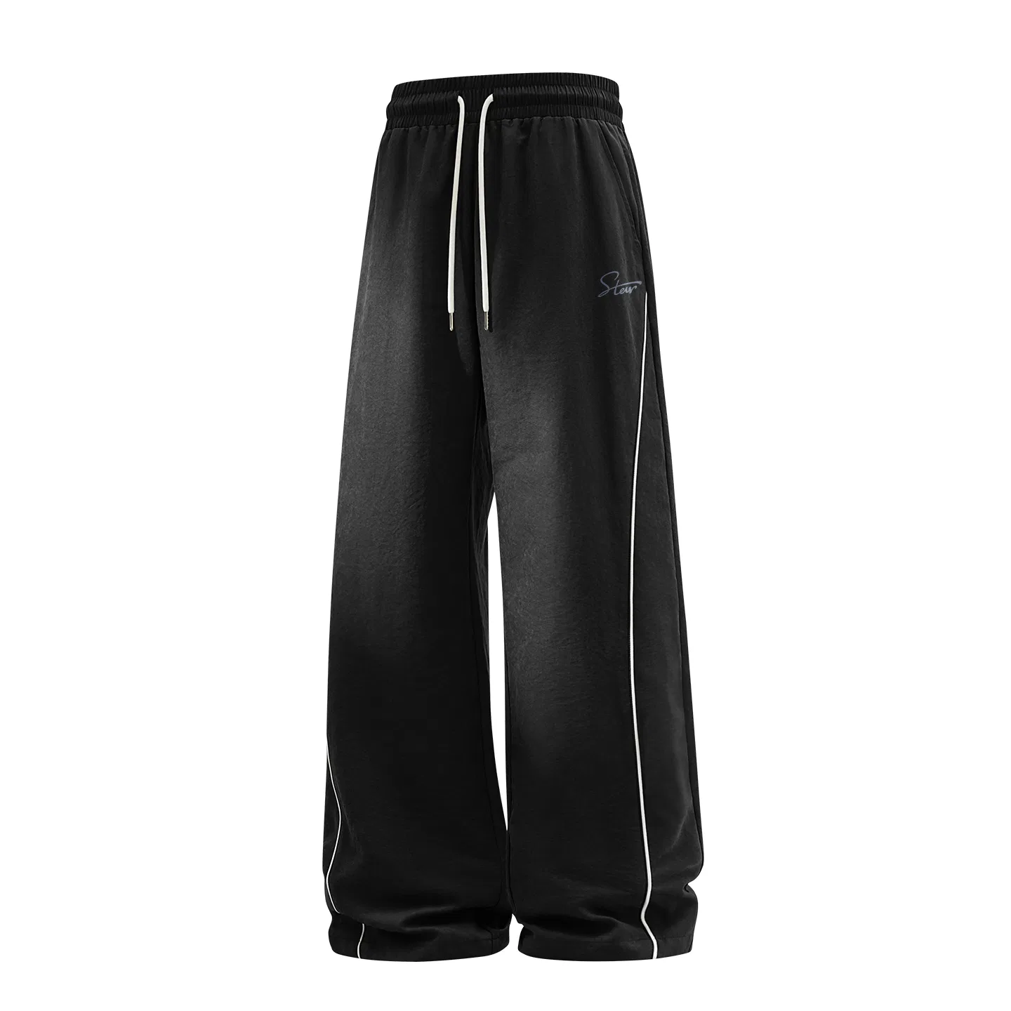 Детские брюки прямого кроя со вставкой Sparkling Star Pants Logo MINISO, Metallic Gray — фото 3
