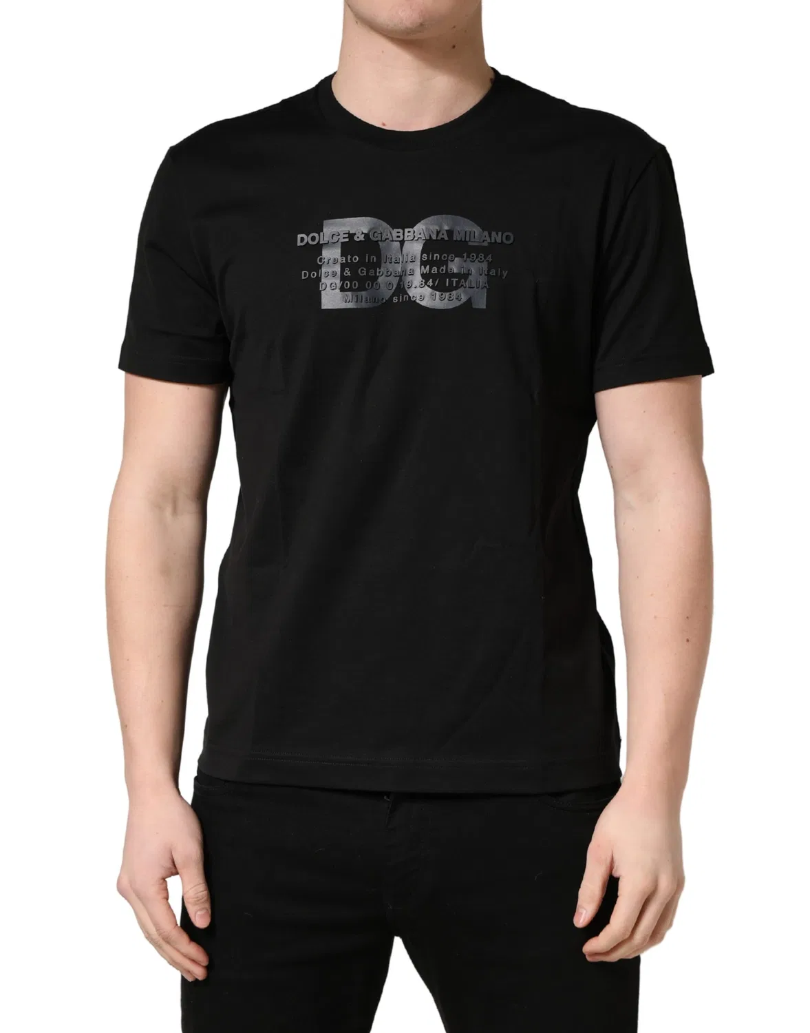 Футболка с коротким рукавом и круглым вырезом Dolce & Gabbana, Black — фото 2