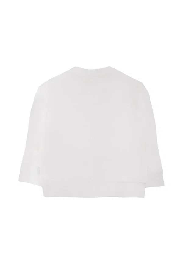 Свитшот с флоральным принтом Girocollo Stella Mccartney Kids, ivory, слоновая кость — фото 2