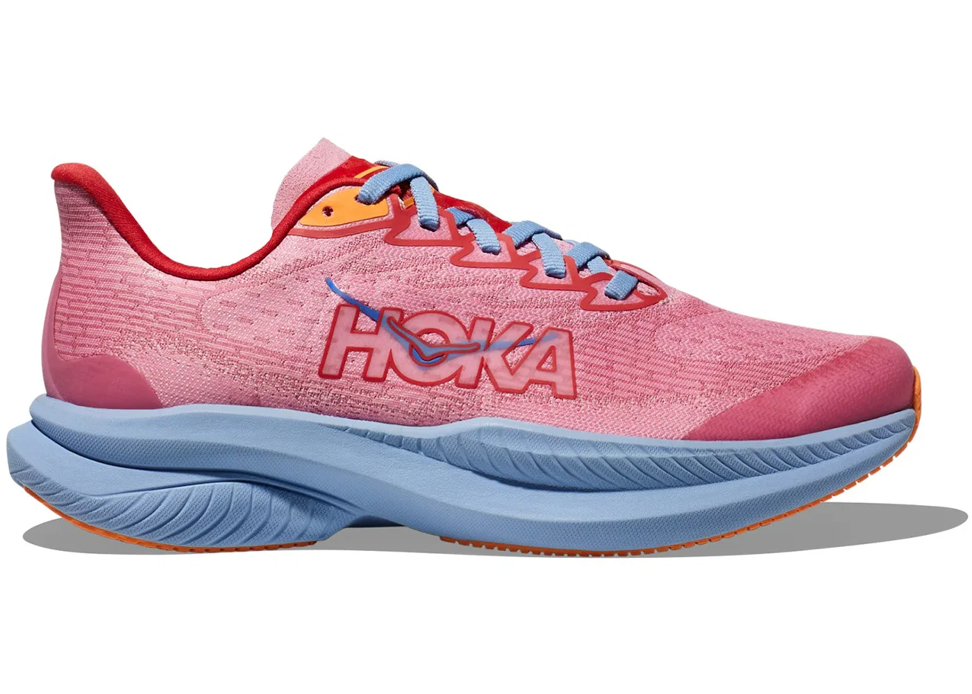Детские кроссовки для бега с длинным рукавом Hoka One One Mach 6, Peony Cerise