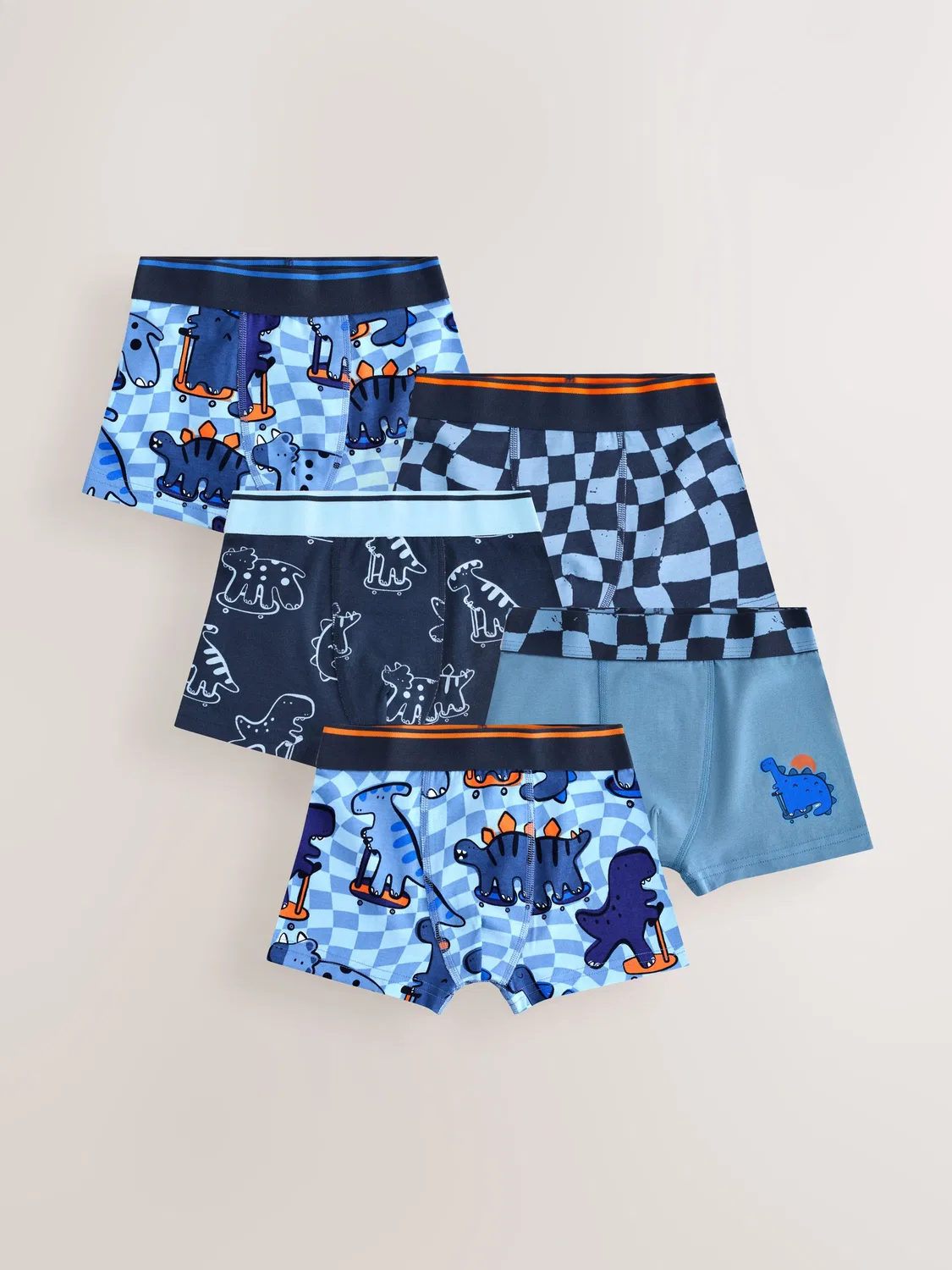 Трусы 5 шт., Junior Character Trunks Next, Dino Checkerboard