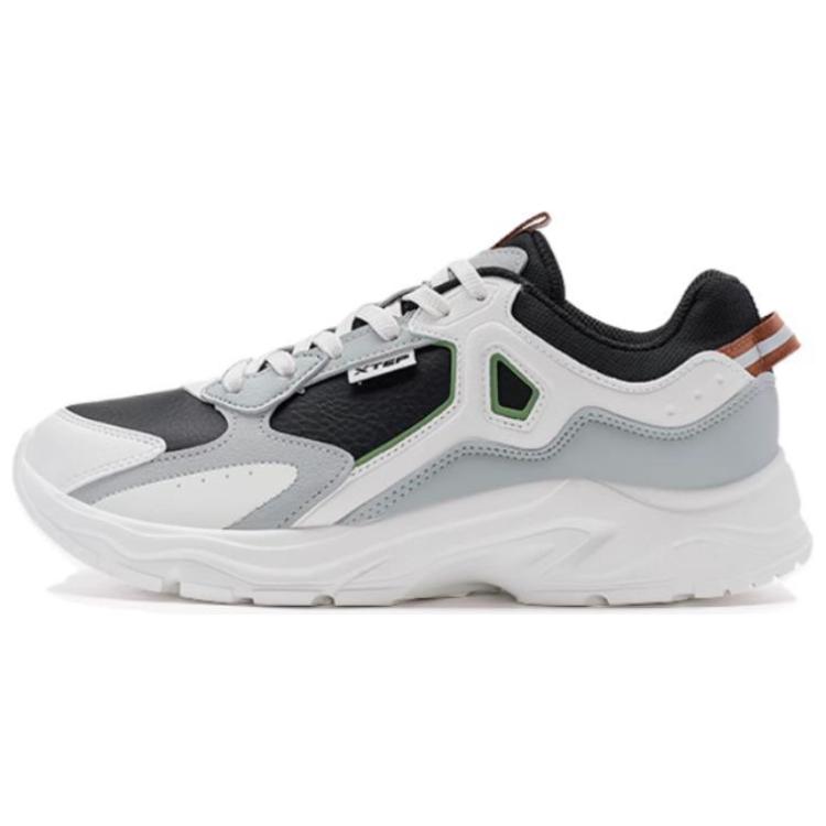 

Амортизирующие противоскользящие и износостойкие мужские повседневные кроссовки низкие White Gray XTEP