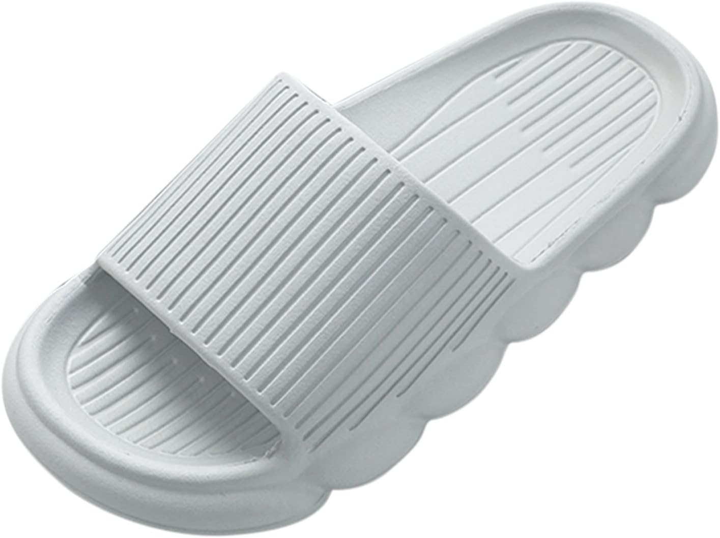 

Мужские тапочки Fashion Four Seasons для дома, тихие, для ванной, легкие с открытым носком, удобные, размер 13 Generic, серый