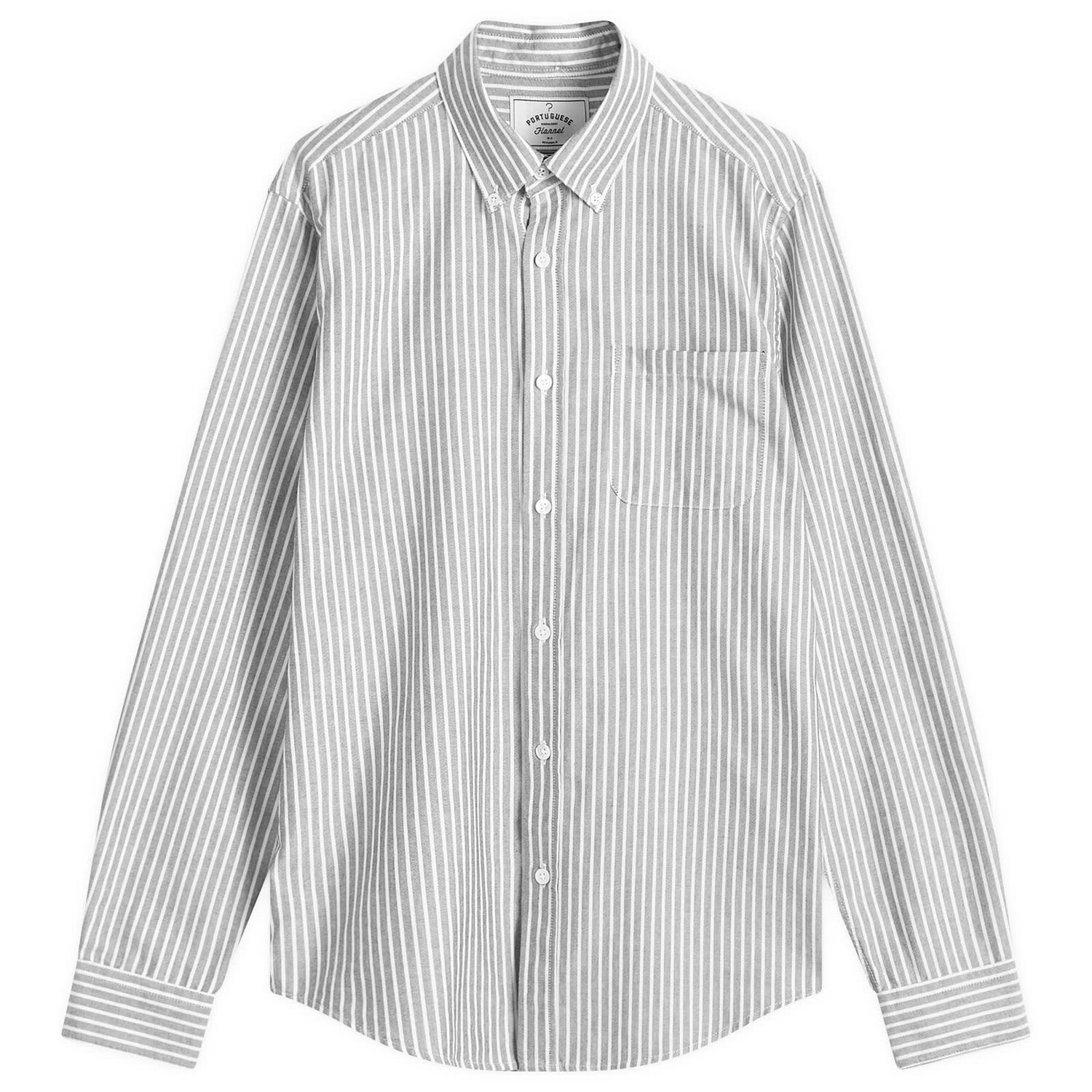 

Рубашка Portuguese Flannel Belavista Stripe Button Down Oxford Shirt, цвет White & Black