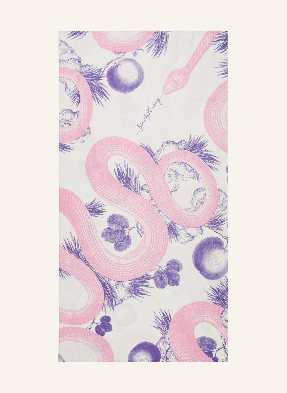

Шелковый шарф garden eden friendly hunting, цвет WEISS/PINK/DUNKELLILA