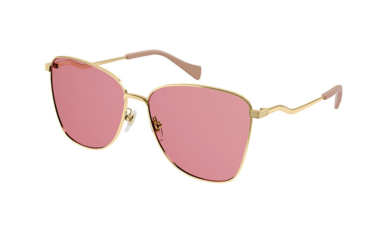 

Очки солнцезащитные Gucci Unisex, золотой / розовый