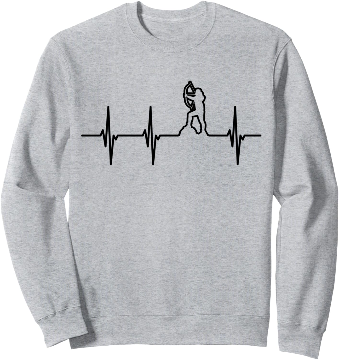 

Толстовка с изображением девушки-лучницы и биения сердца в стиле «Длинный лук» Funny Bow And Arrow Graphic T-Shirt For Girls, серый