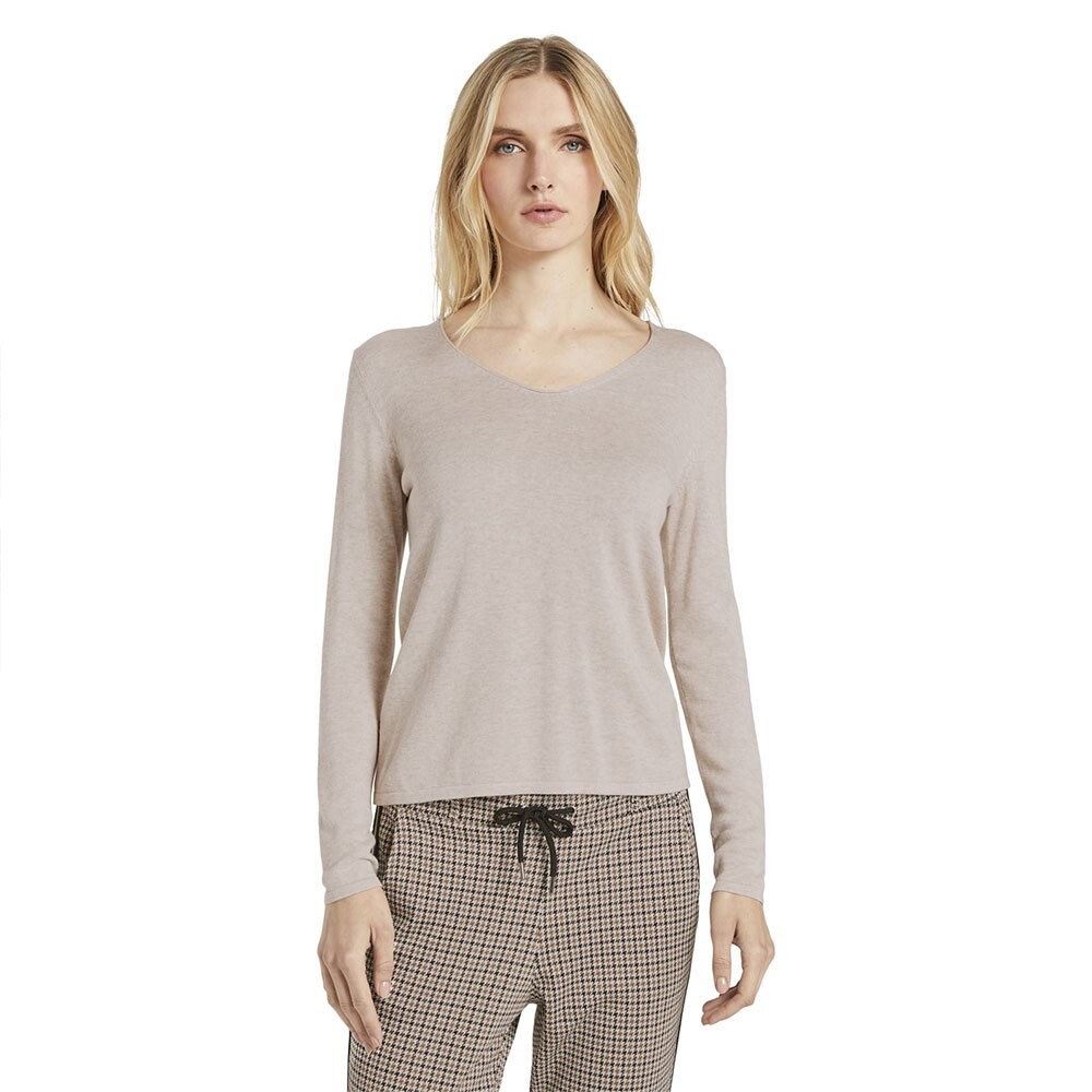 

Свитер Tom Tailor Basic V Neck, бежевый