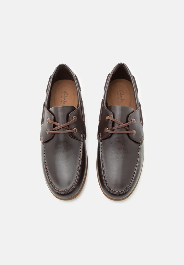 Лоферы charmouth на шнуровке Clarks, Brown — фото 4