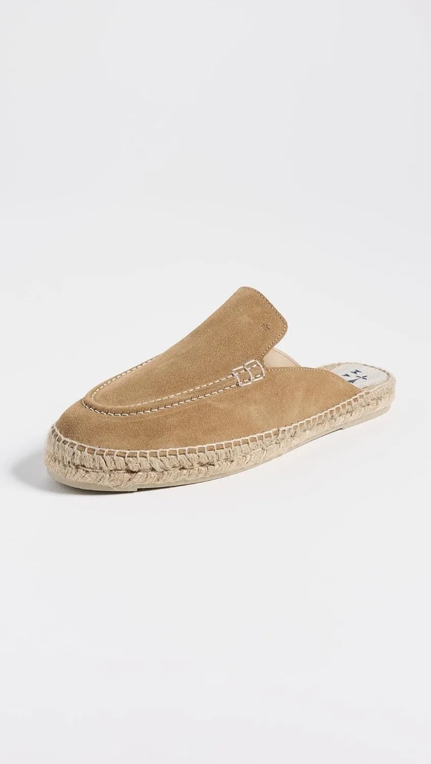 Лоферы Manebi Suede Traveler Mule, замша мытый бежевый — фото 3