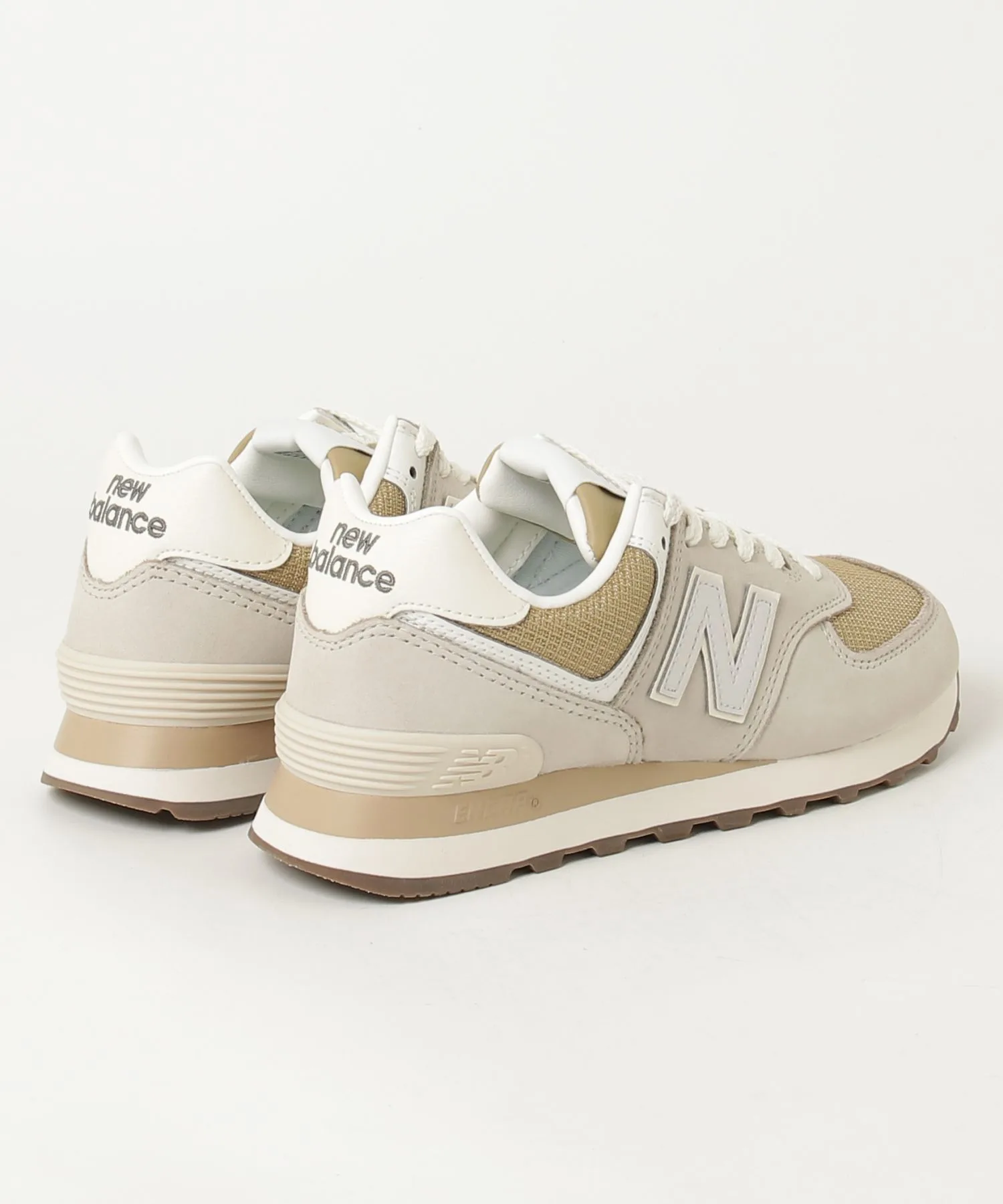 Унисекс кроссовки из натуральной кожи New Balance 574 коричневые — фото 2