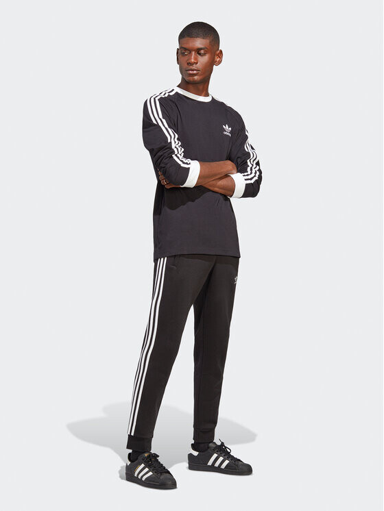 Облегающий крой с длинными рукавами Adidas, черный — фото 2