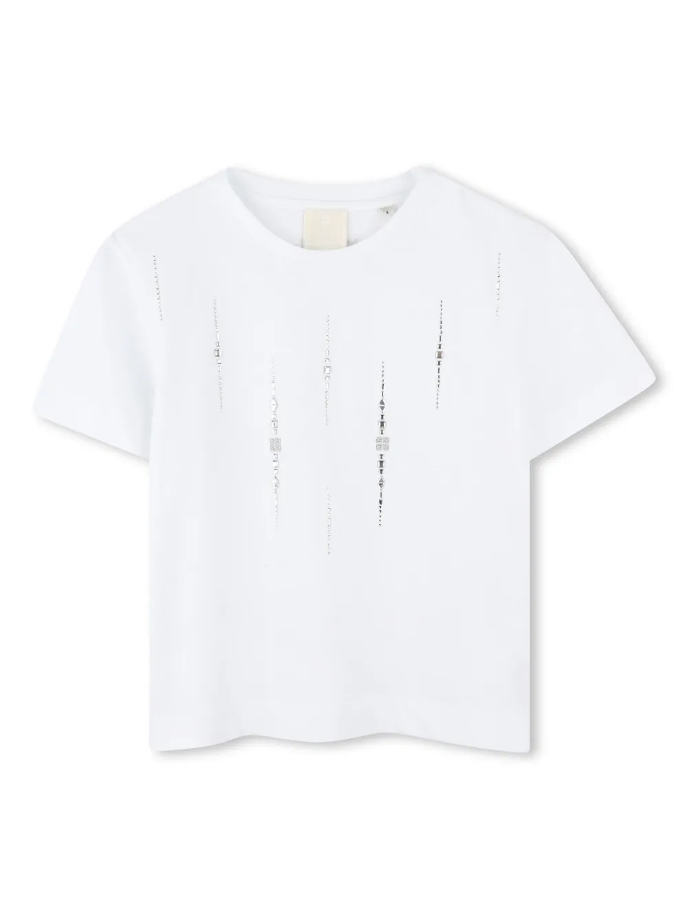 

Футболка со стразами Givenchy Kids, белый