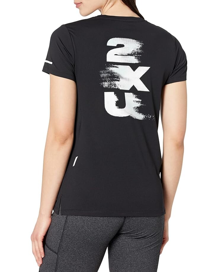 

Футболка 2XU Light Speed Tee, цвет Black White/White Reflective