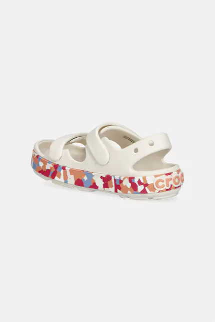 Сандалии детские с ремешком Crocband Cruiser Glow Confetti Band Sandal T Crocs, бежевый — фото 3