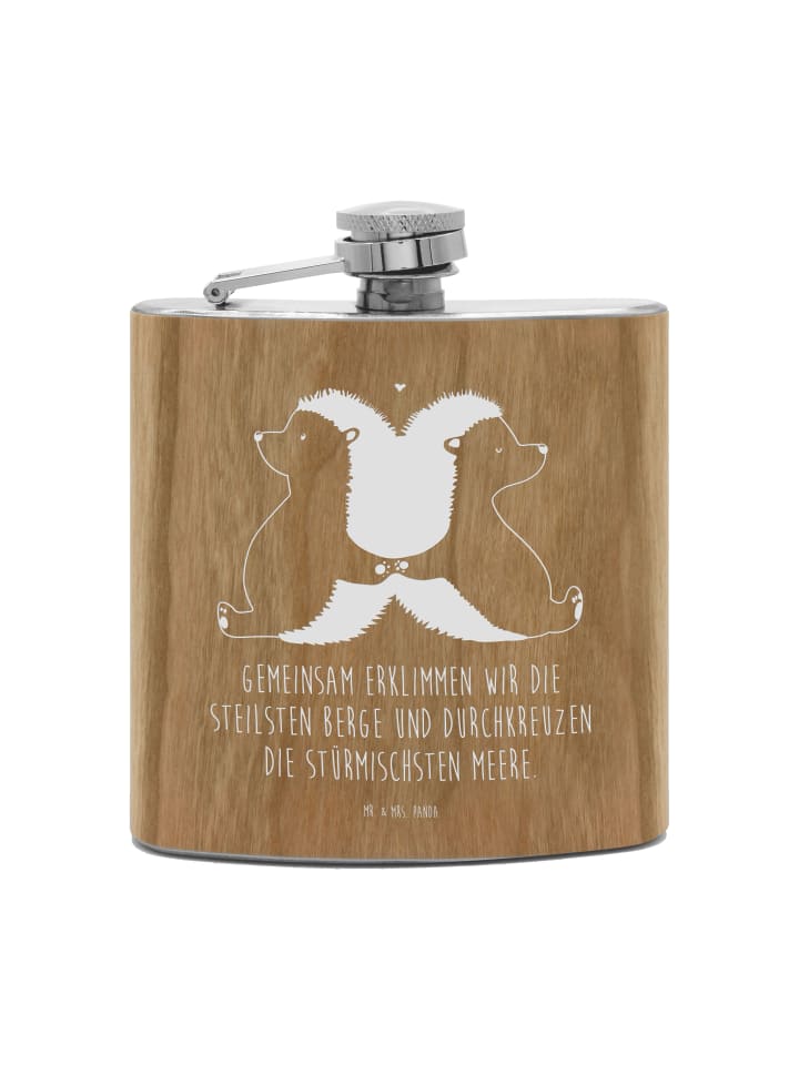 

Mr. & Mrs. Panda Фляга Flachmann Fuchs Sänger ohne Spruch in Braun