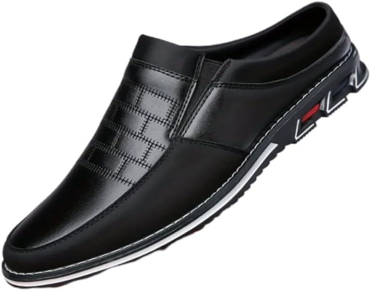 

HCHCTRY Мужские босоножки больших размеров в винтажном ретро-стиле с вырезами, удобные, с нескользящей микрофибровой верхней частью, прочные тапочки, мужская обувь для улицы, черный