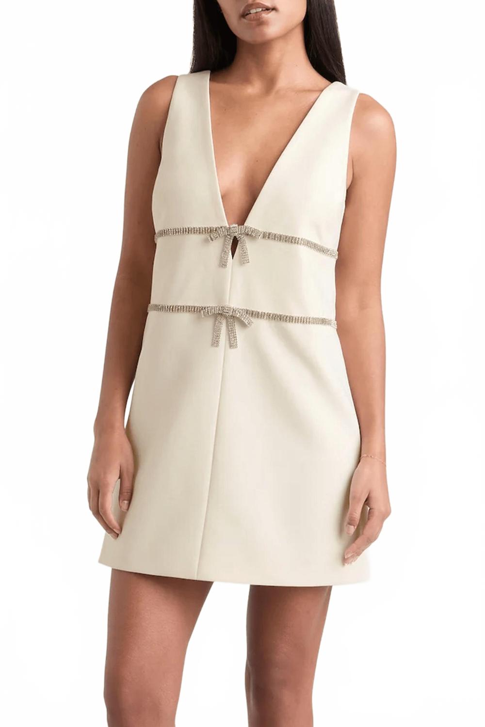 

Шанти мини-платье в цвете айвори Cinq a sept, слоновая кость