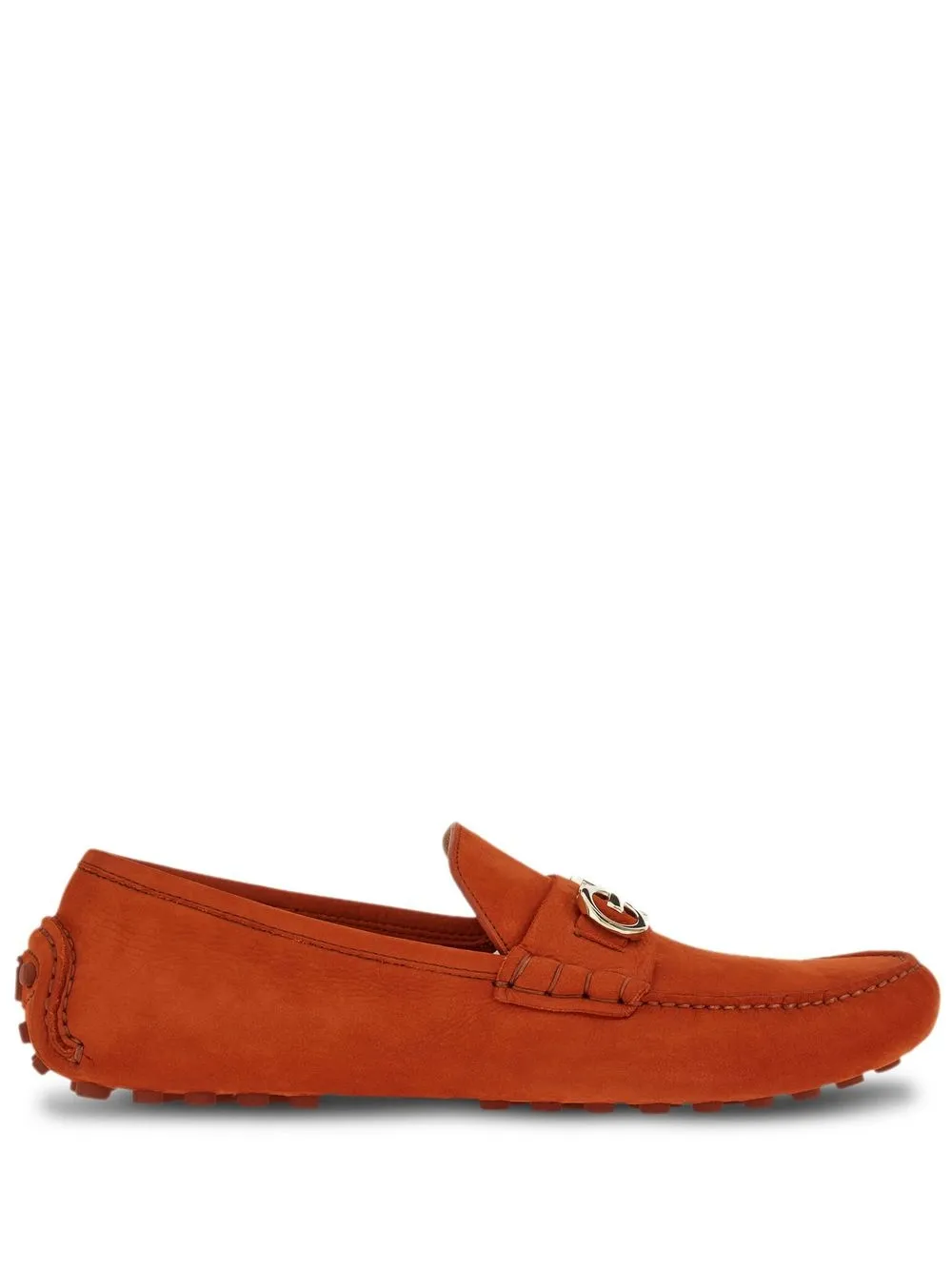 

Мокасины с декором Gancini Ferragamo, красный