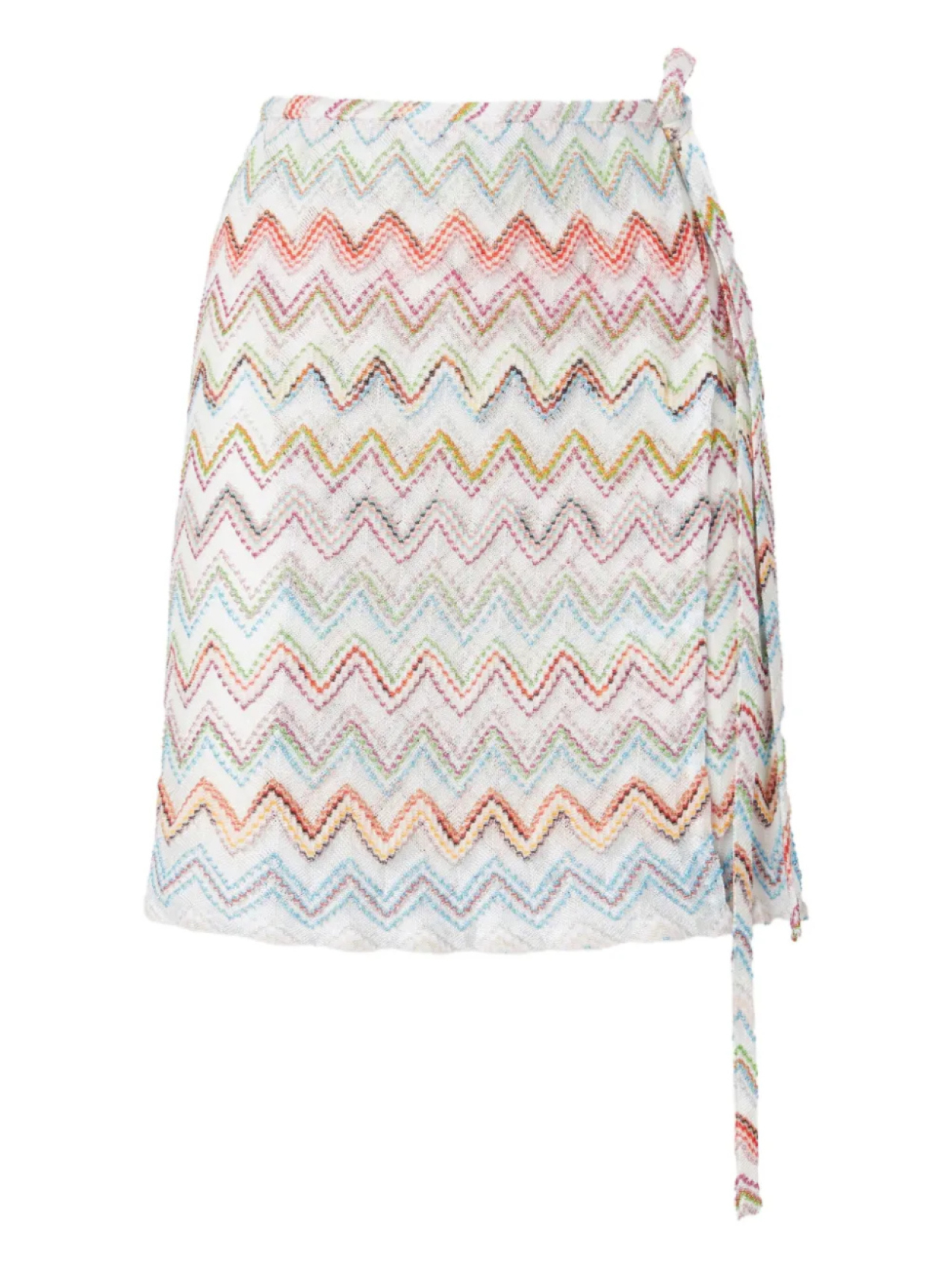 

Мини-юбка с зигзагообразным узором Missoni, белый