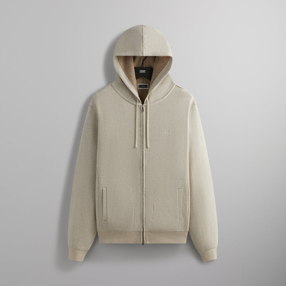 

Худи Kith Double Face Williams V Full Zip Hoodie, цвет Sandy Heather
