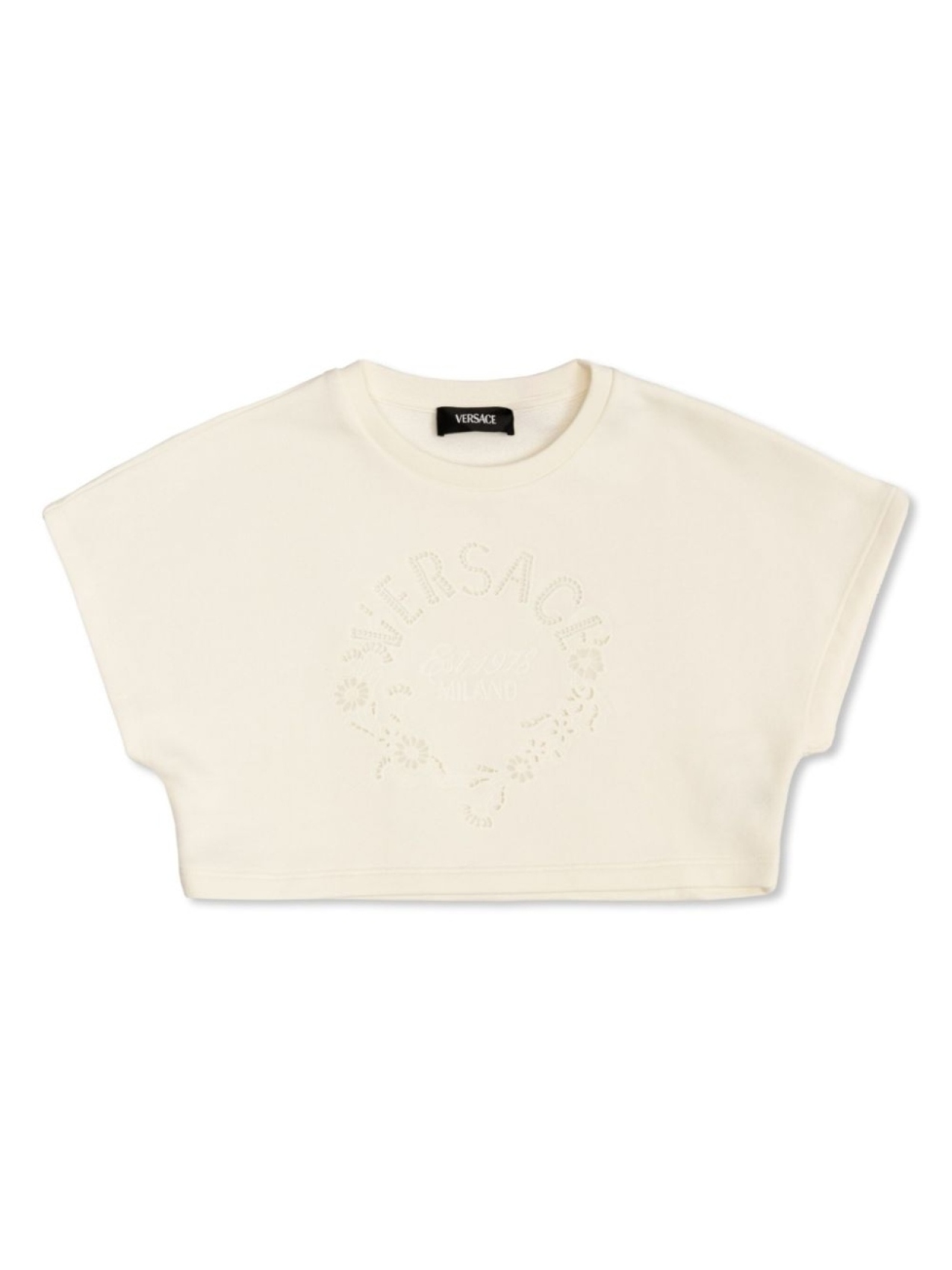

Versace Kids футболка с вышитым логотипом, белый