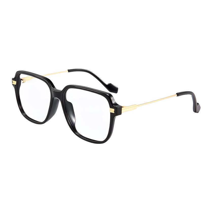 

PARMU Квадратные очки в оправе TR90 унисекс, Black Frame