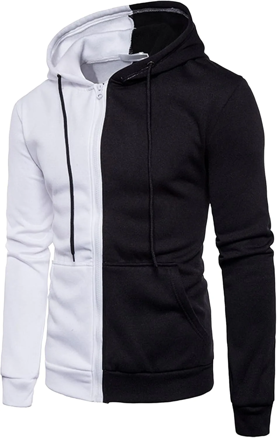 

Мужской худи с молнией и цветными блоками