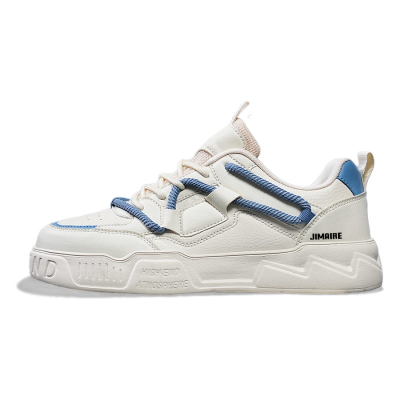 

Нескользящие, водостойкие, износостойкие, увеличивающие рост, низкие мужские кроссовки King Jinmai, Beige Blue