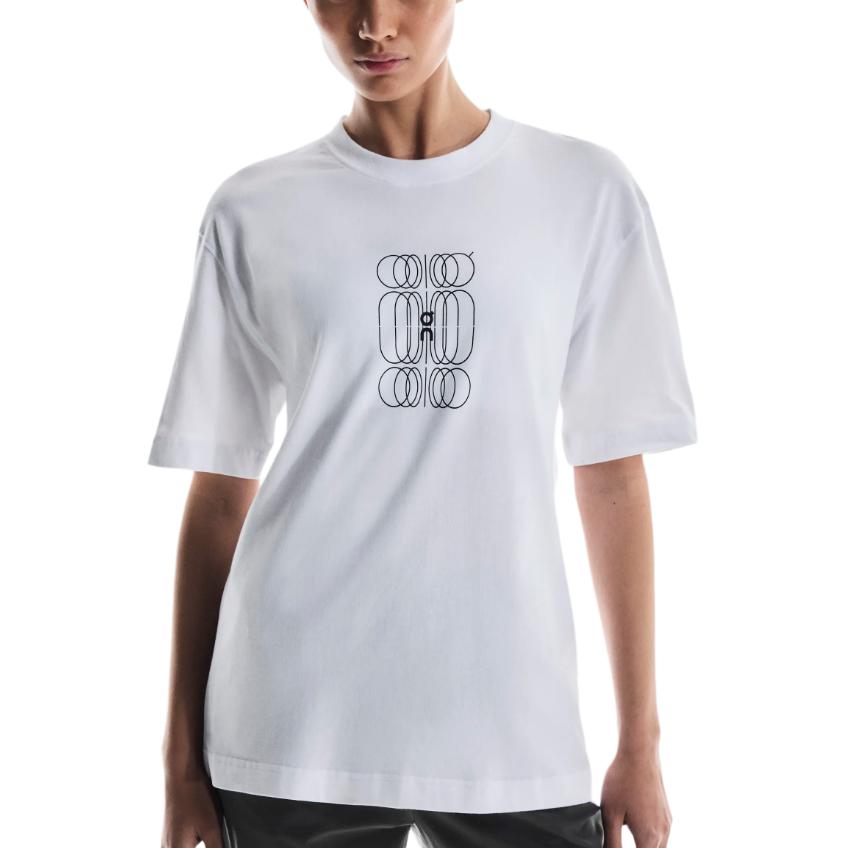 

On Футболка Club Drop Shoulder с рукавом женская White/Black