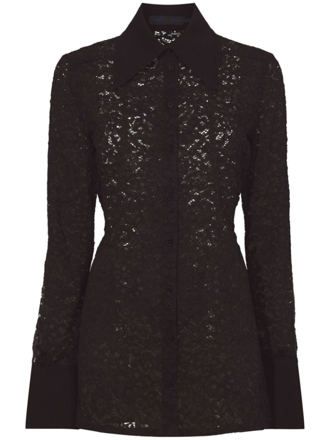 

Proenza Schouler floral lace shirt, черный