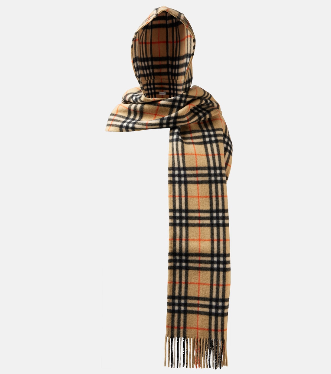 

Кашемировый шарф с капюшоном Burberry, песочный