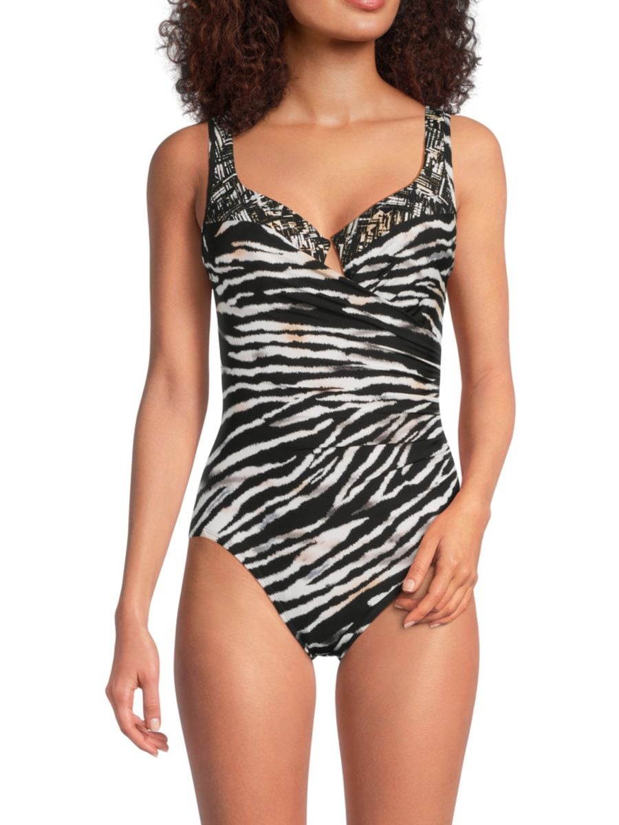 

Слитный купальник Tigre Sombre Escape Miraclesuit, черный/белый