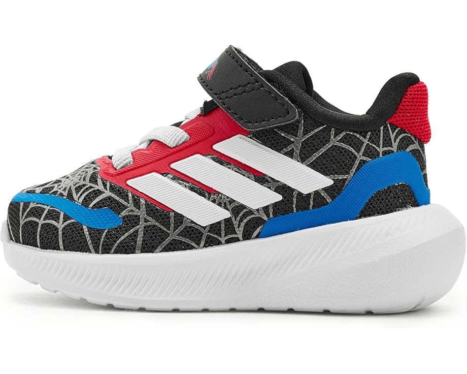 Детские кроссовки Adidas Kids Marvel Spider-Man Run Falcon (toddler), Black/White/Pure Ruby — фото 4