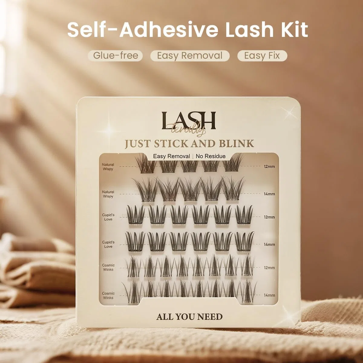 Набор ресниц Lashterally All You Need 3 стиля 38 кластеров черный — фото 3