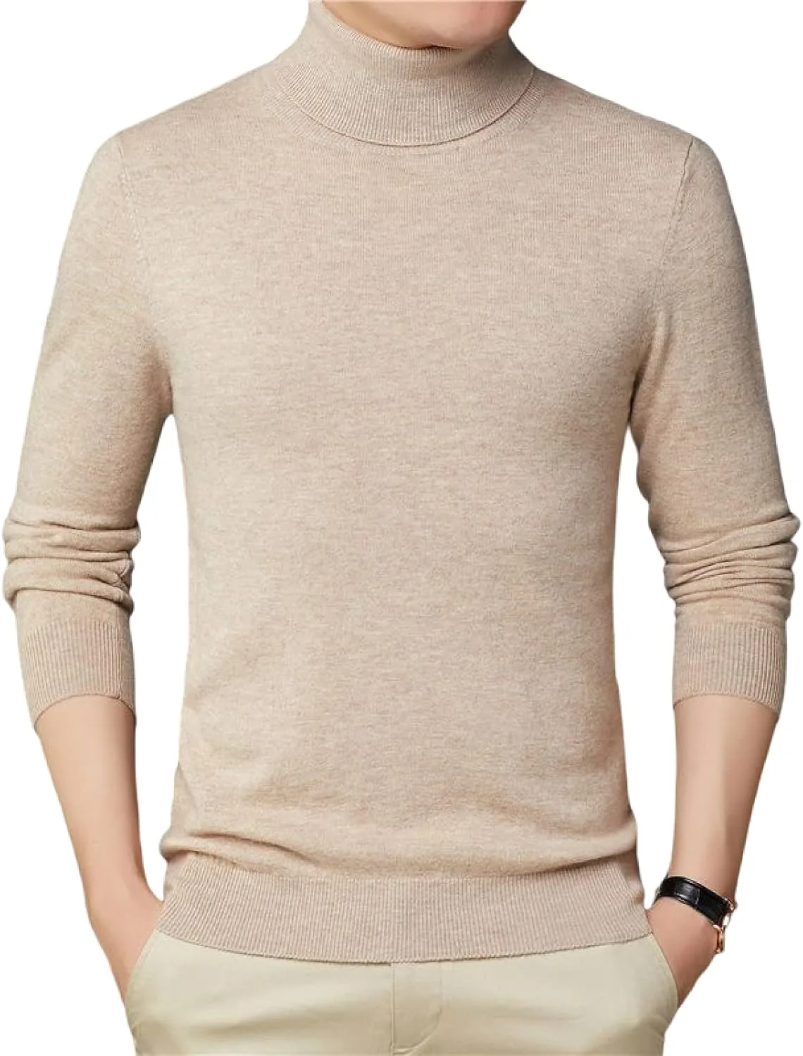 

Yarova мужской свитер-водолазка — мягкий вязаный свитер для осени и зимы, классический простой стиль