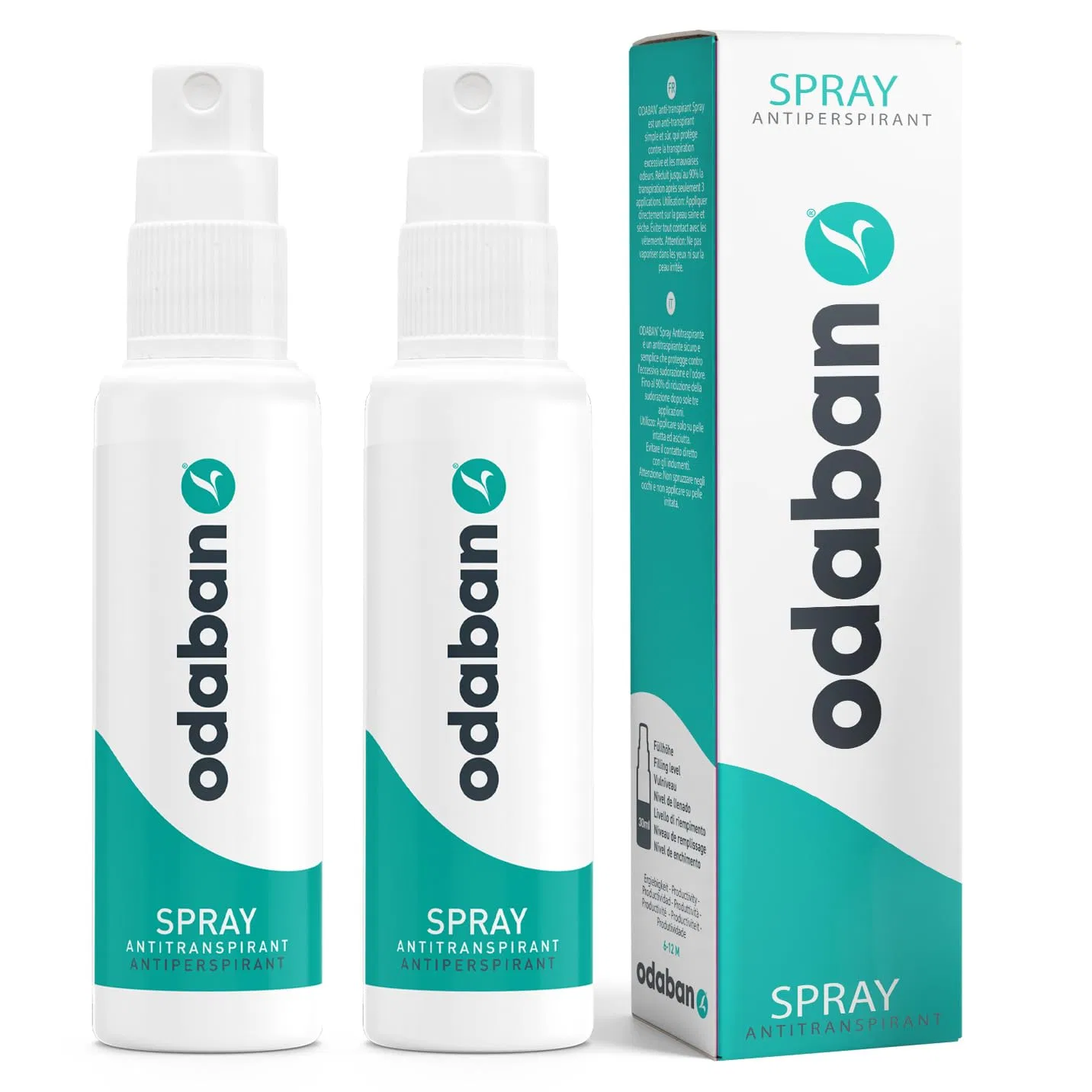 Антиперспирант-спрей Odaban Total Sweat Block, 2 x 30 мл Odaban Antiperpspirant