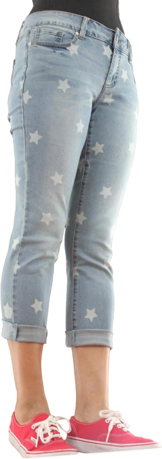 

Джинсы Project Indigo Ankle Skinny с принтом звезд