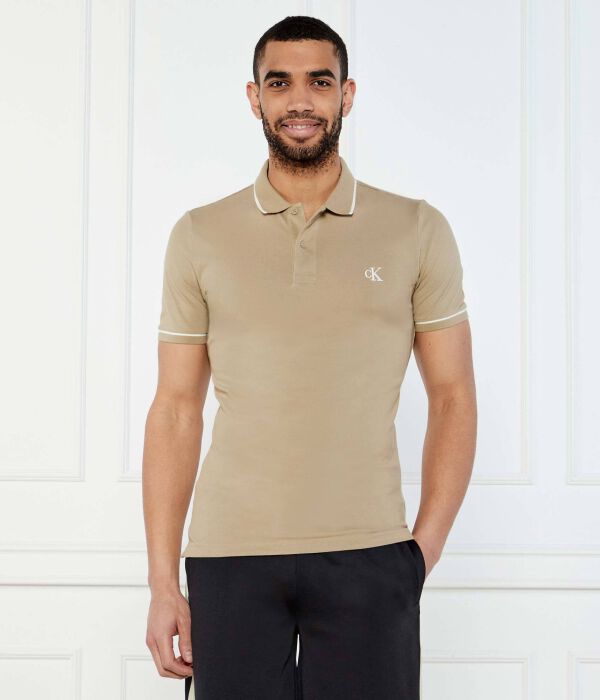 

Рубашка поло Slim fit Calvin Klein Jeans, желтый