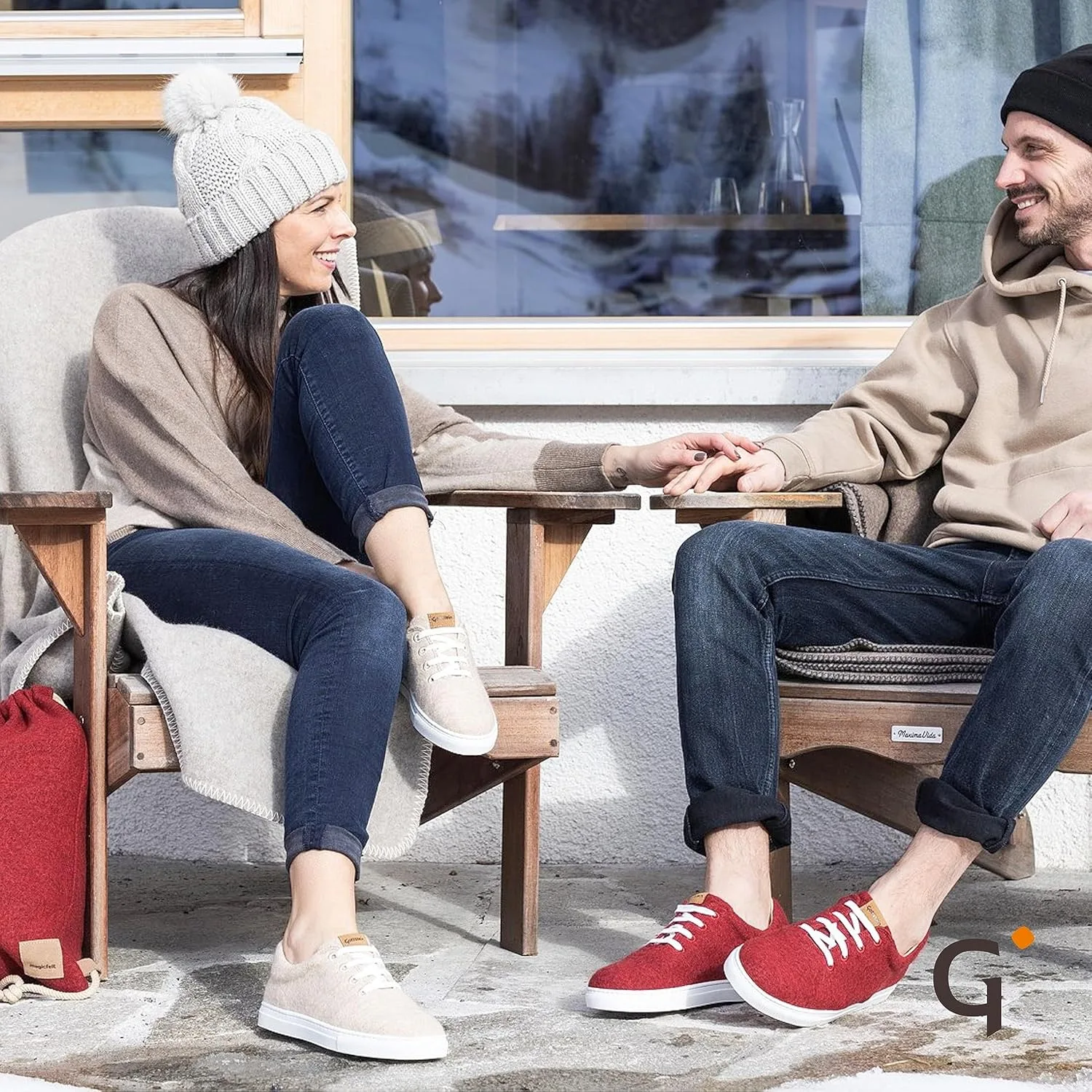 Кроссовки Gottstein Wool Walker 101 из 100% натуральной шерсти для мужчин и женщин | Шерстяные кроссовки, красный — фото 2