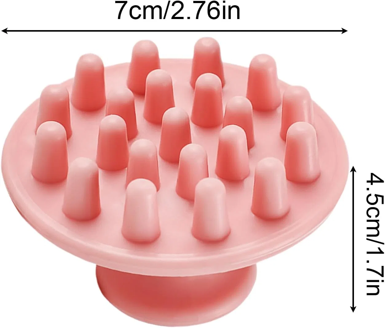 Щетка-массажер для кожи головы из мягкого силикона Generisch, Light Pink — фото 4