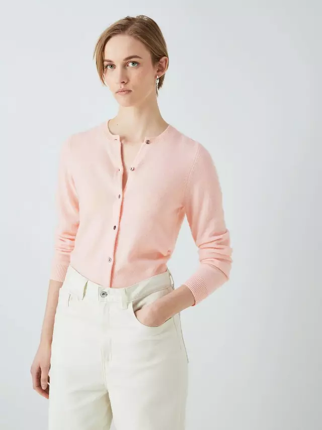 

Кардиган John Lewis Cashmere Crew Neck, цвет light/pink